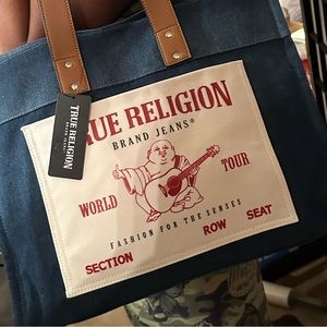 True religion denim tote